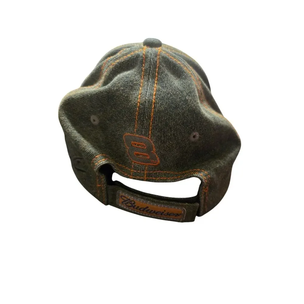 Dale Earnhardt Jr #8 Budweiser Denim Chase Authentics NASCAR Cap Orange Stitch